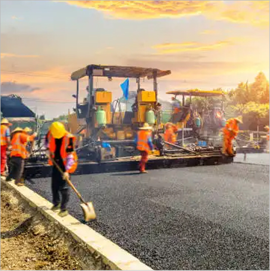 road and asphalting works